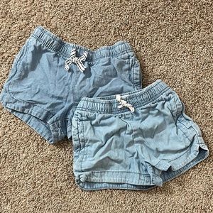 Carters denim pull on chambray shorts 5T